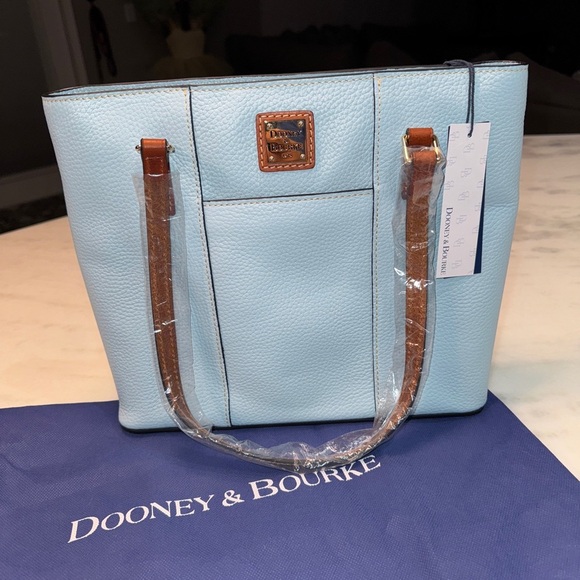 Dooney & Bourke Handbags - Dooney & Bourke NWT Pebble Grain Small Lexington Tote Caribbean Blue